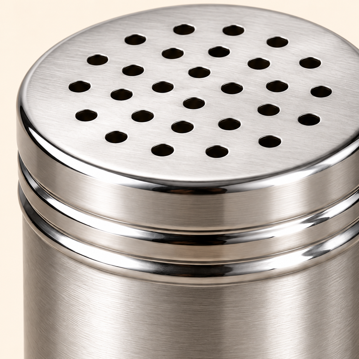 Silver Perforated Seasoning Shaker — detail — product illustration