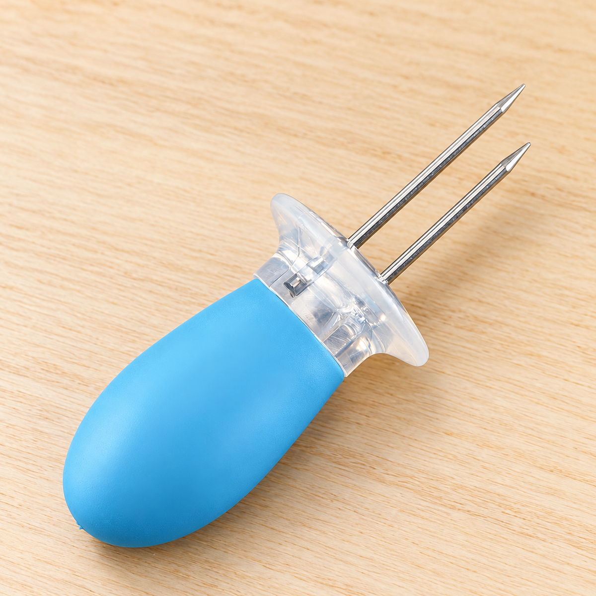 Blue Handle Corn Holder — product view — product illustration