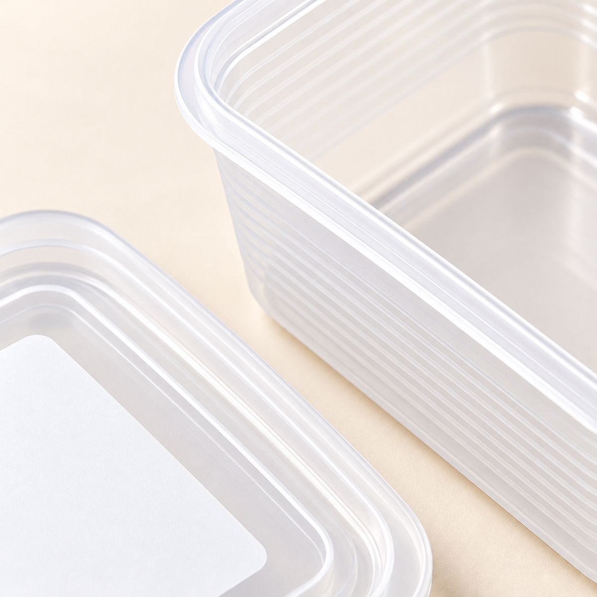 Clear Rectangular Food Storage Box — detail — product illustration
