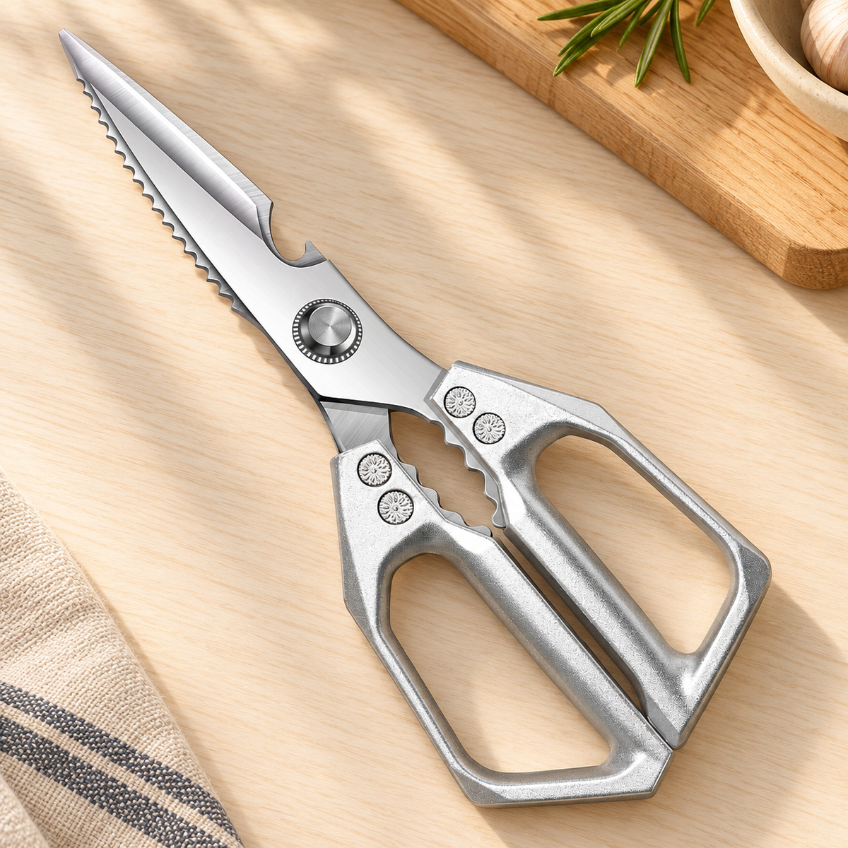 Metal Kitchen Shears — product view — product illustration